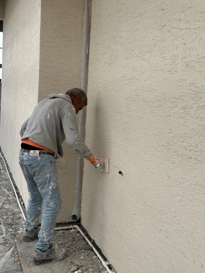 Sizin Evler A Blok Dış Cephe Dekoratif Sıva İşlemleri