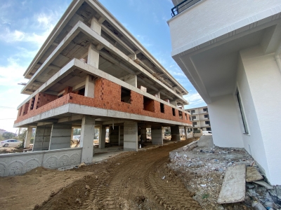 Sizin Evler A Blok Bina Dış Tuğla Örme İşlemleri