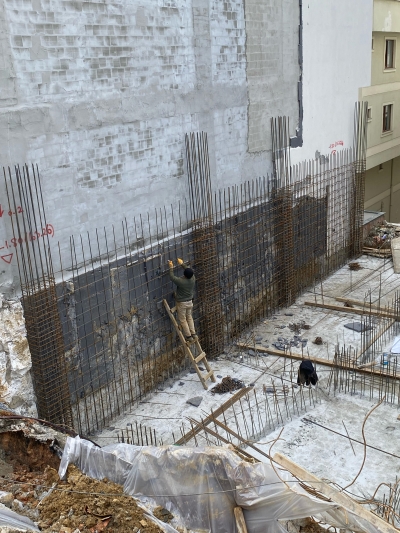 Sosyete Evleri - Temel Beton Kazıklar Çakıldı